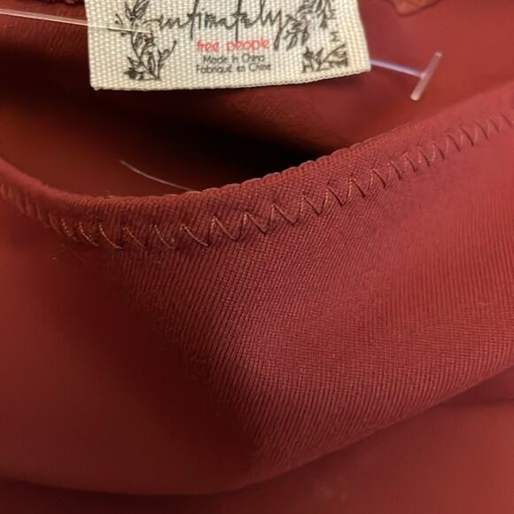 Free People Bodysuit One Sleeve Puff Shoulder Size Medium New - Picture 3 of 5